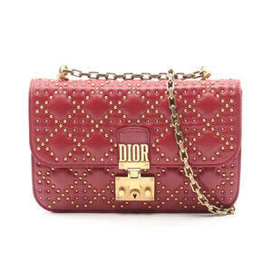Dior Addict Shoulder Bag Leather Bordeaux Purple
